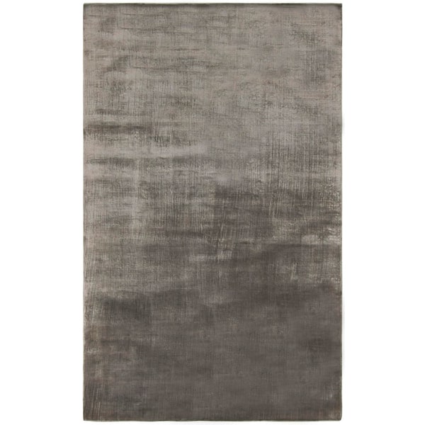 Mirage 10 ft. x 14 ft. Steel Distressed Striped Area Rug