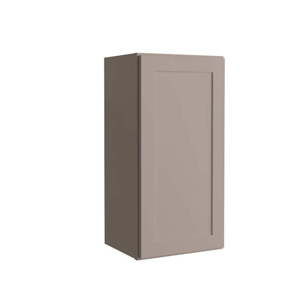 Hampton Bay Courtland 15 in. W x 12 in. D x 30 in. H Assembled Shaker Wall Kitchen Cabinet in Sterling Gray