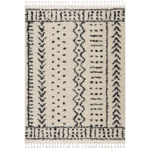 Hauppauge 7 ft. X 9 ft. Charcoal/Peach Area Rug