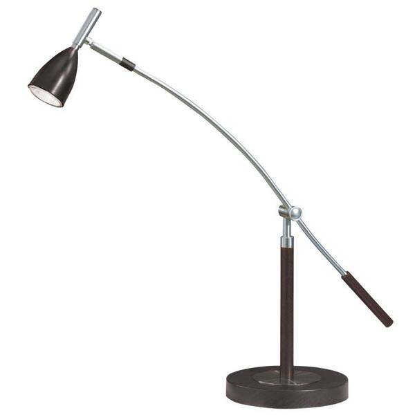 EGLO Halva 23 in. 1-Light Antique Brown Table Lamp