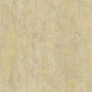 Deimos Gold Distressed Texture Non Woven Paper Non-Pasted Metallic Wallpaper