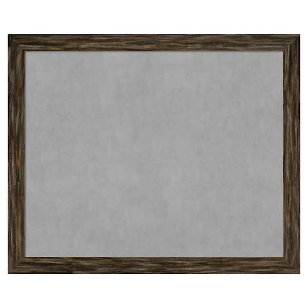 Amanti Art Fencepost Brown Narrow 45 in. x 37 in. Framed Magnetic Board