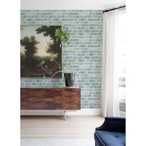 Brynne Green Watercolor Strippable Non Woven Wallpaper