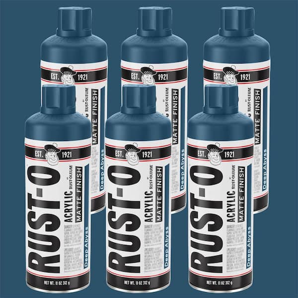 Unbranded 11 oz. Rust-O Matte Deep Abyss Spray Paint (Case of 6)
