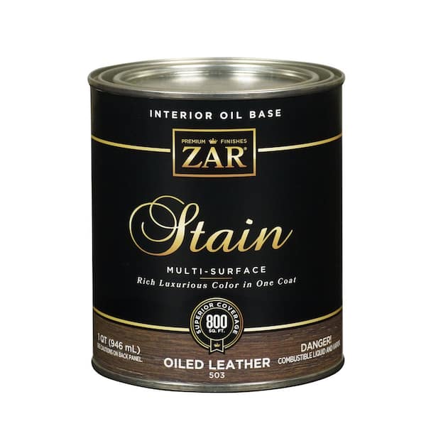 ZAR 1 qt. Semi-Transparent 503 Oiled Leather Oil-Based Multi-Surface Interior Wood Stain