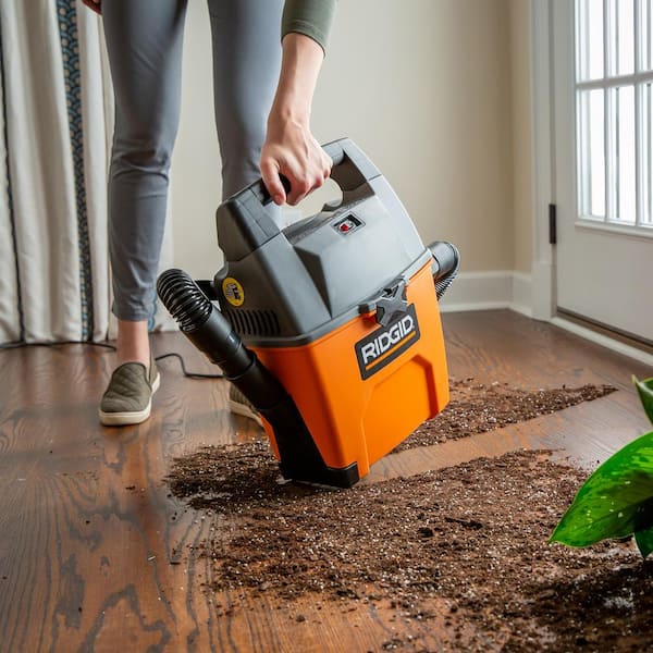 RIDGID - 3 Gal. 3.5 Peak HP Handheld Shop Vacuum Wet Dry Vac with RIDGID SWEEP Dust Pan, Filter, Locking Hose and Car Nozzle