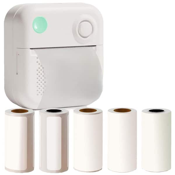 Ahfiwaso Portable Mini Bluetooth Label Maker Machine with 6 Waterproof Tapes Thermal Printer for Home School Kitchen Office