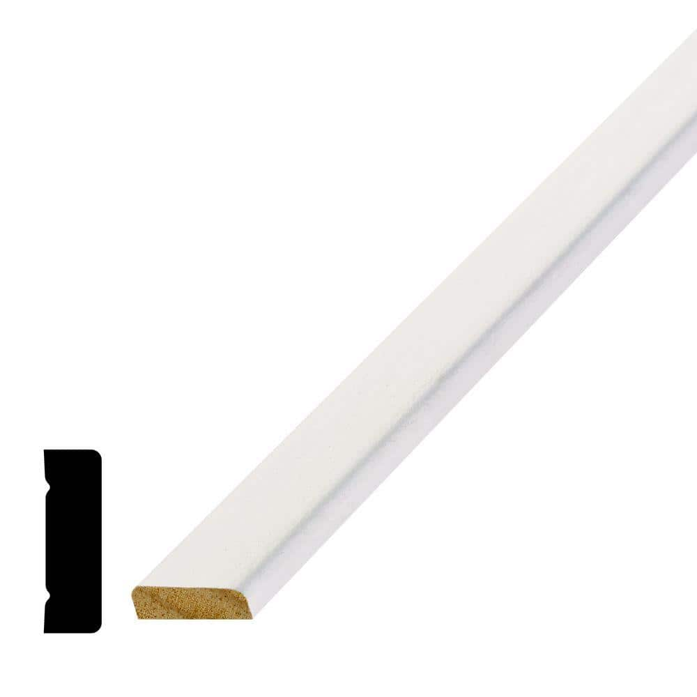 Alexandria Moulding 3/8 in. x 1-1/4 in. x 84 in. Pine Primed Finger-Jointed  Stop Moulding 03422-93084C - The Home Depot