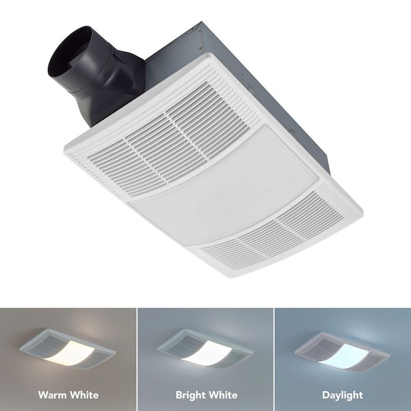 PowerHeat Series 110 CFM Ceiling Bathroom Exhaust Fan with Heater and CCT LED Lighting