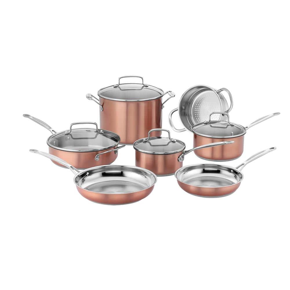 Cuisinart Chef's Classic 11-Piece Stainless Steel Cookware Set in Black and Stainless  Steel BSC7-11 - The Home Depot