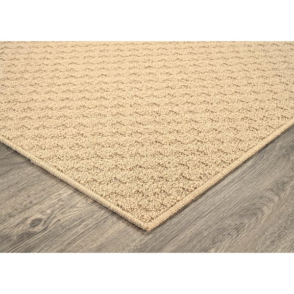 Town Square Tan 2 ft. x 8 ft. Geometric Runner Rug