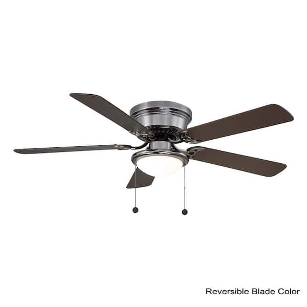 Hugger 52 in. LED Indoor Pewter Gunmetal Ceiling Fan with Light Kit