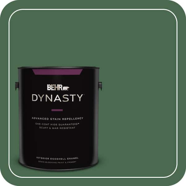 BEHR DYNASTY 1 gal. #460D-7 Sabal Palm Eggshell Enamel Interior Stain-Blocking Paint & Primer