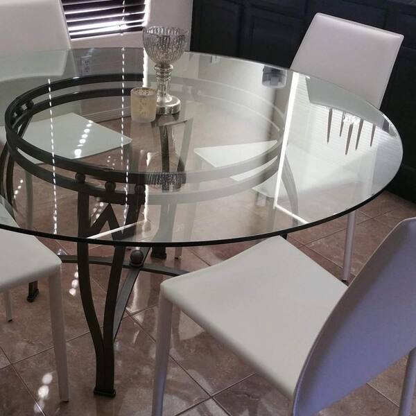 Clear Round Glass Table Top, 41 Round Tempered Glass Table Top