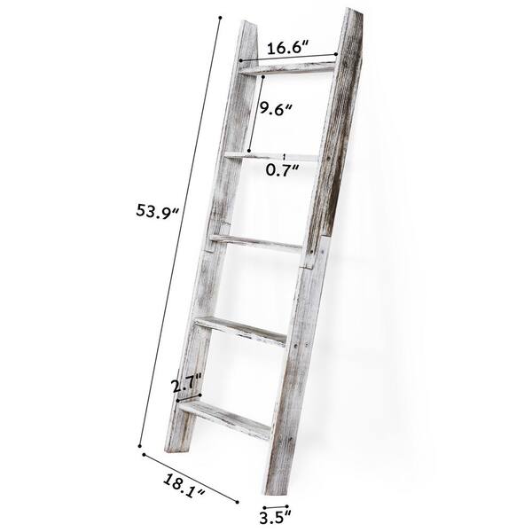 Rustic Farmhouse Decorative Wood Ladder 1.625" Deep Ladder Multiple