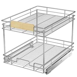 HOMEIBRO 4.5 in. W x 21 in. D Wood Pull out Organizer Rack for Narrow  Cabinet HD-52105F-AZ - The Home Depot