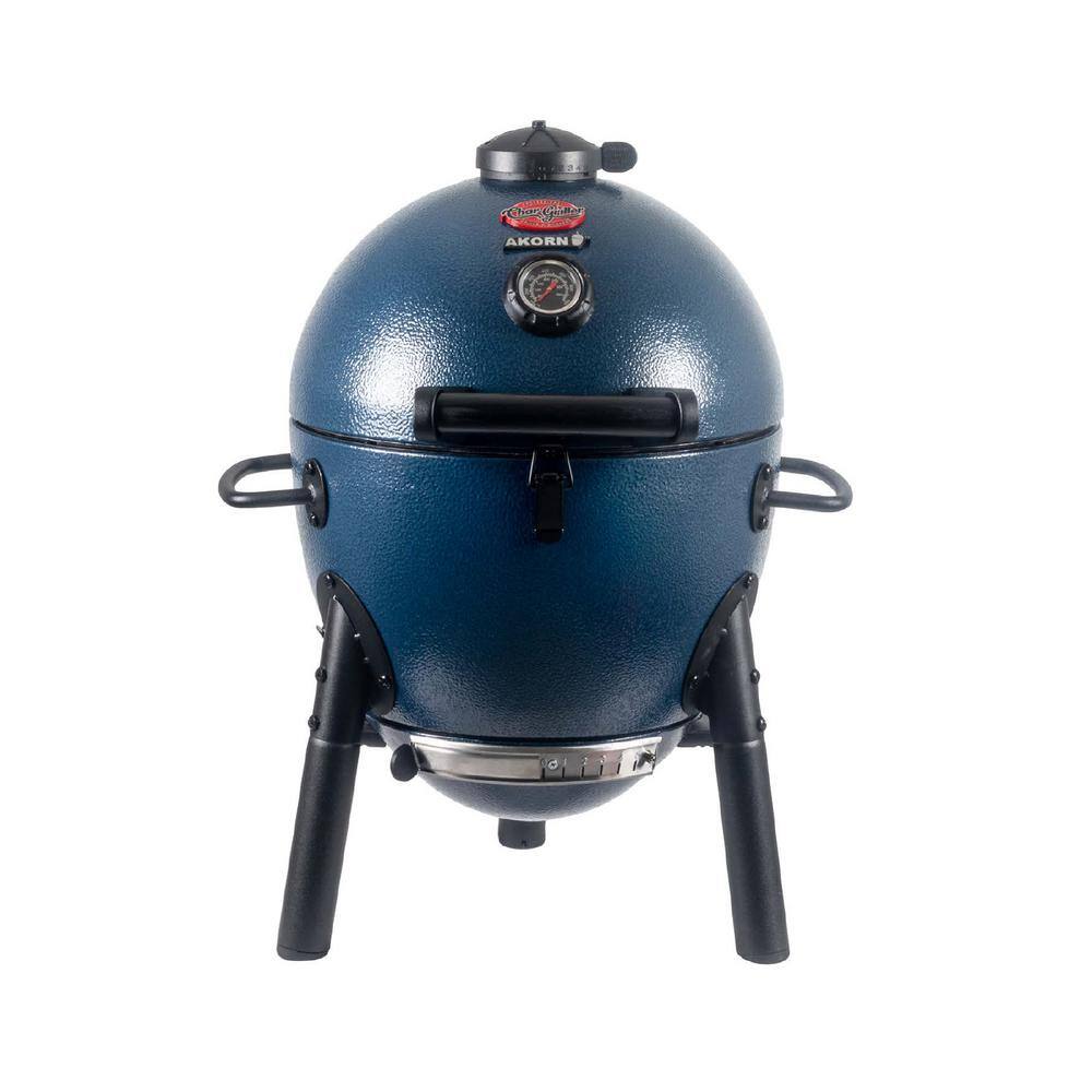 CharGriller Akorn Kamado Jr. Charcoal Grill in Blue E56714 The Home