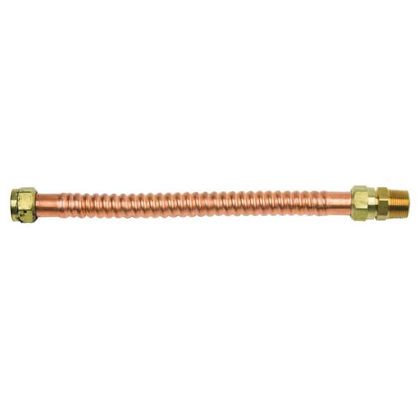 BrassCraft 3/4 in. FIP/MIP x 3/4 in. FIP x 12 in. Copper Water Heater Connector (7/8 in. O.D.)