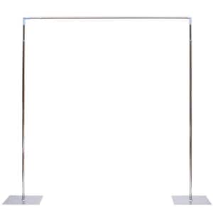 118 in. x 118 in. Stainless Steel Professional Backdrop Stand Pipe Kit Height Adjustable Wedding Party Garden Arbor