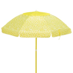 7 ft. H with 6.25 ft. Dia Deluxe Beach Umbrella in Yellow Flowers