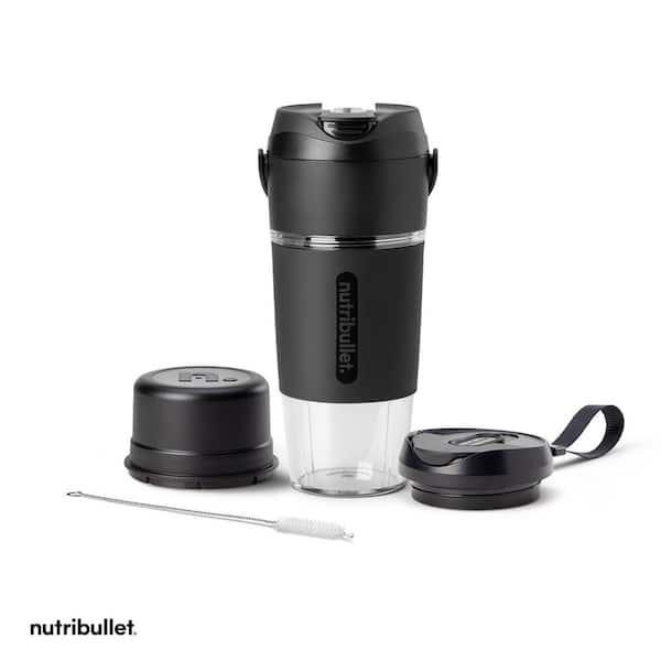 nutribullet Flip 20 Oz Single Speed Black Insulated Portable Blender with Handle