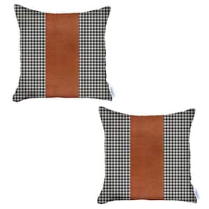 Jordan Multicolored Checked 18 in. X 18 in. Throw Pillow Cover Set of 2