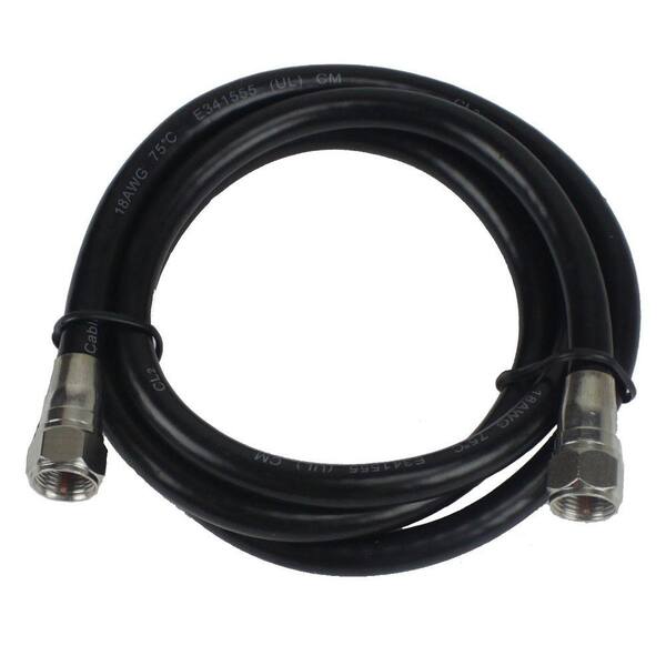PerfectVision 3 ft. Black Coaxial Cable with Ends