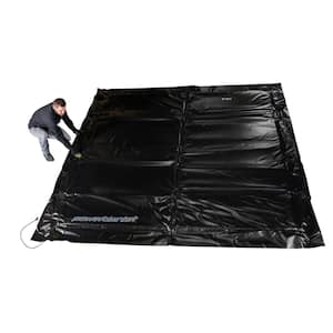 Insulated & Heated Concrete Curing Blanket, 10 ft. x 10 ft. Fixed Temp 100°F, Cures Concrete 2.8x Faster in Cold-Weather