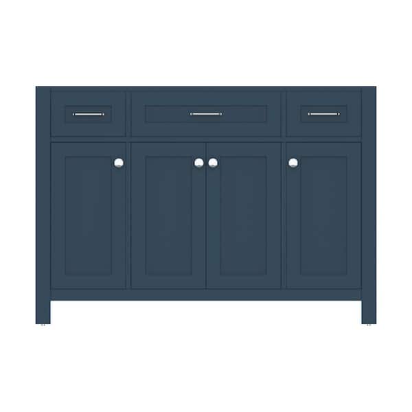 Alya Bath Norwalk 47 in. W x 21.5 in. D x 33.45 in. H Bath Vanity Cabinet without Top in Blue