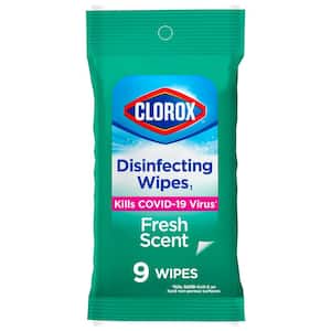 9-Count Fresh Scent To-Go Pack Bleach Free Disinfecting Cleaning Wipes