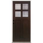 Feather River Doors 37.5 in. x 81.625 in. 4-Lite Cord Craftsman Stained ...