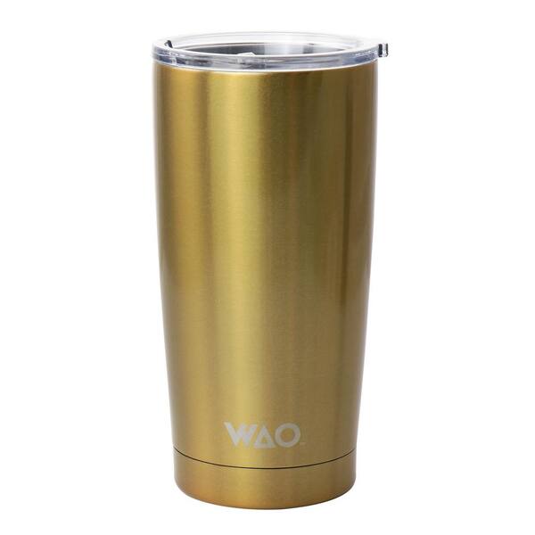 18 oz. Stainless Steel Thermal Tumbler with Acrylic Lid in Dark Gold  985116891M - The Home Depot