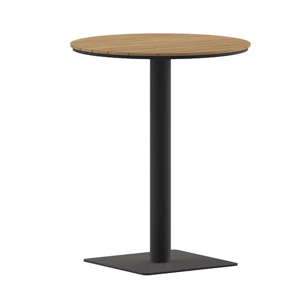 Carnegy Avenue Gray Round Iron Outdoor Side Table