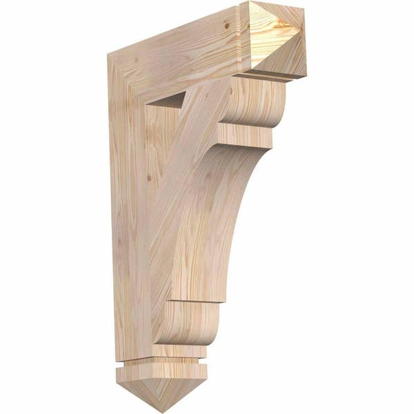 Ekena Millwork 5.5 in. x 32 in. x 24 in. Douglas Fir Olympic Arts and Crafts Smooth Bracket