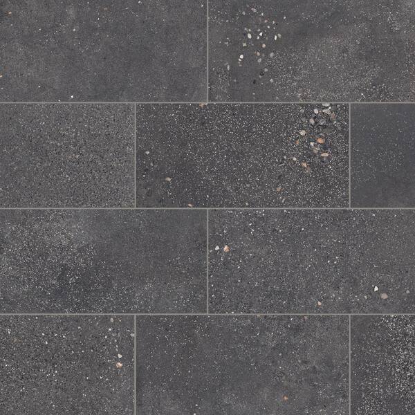 Bedrosians Sample-Area 51 Rectangular 12 in. x 24 in. Matte Black Porcelain Tile
