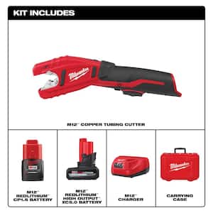 M12 12V Lithium-Ion Cordless Copper Tubing Cutter Kit with (2) Batteries, Charger and Hard Case