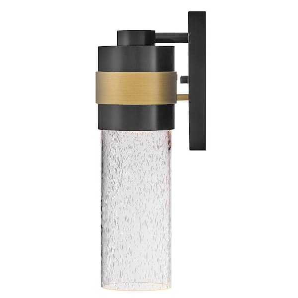 LARK Albie 1-Light LED Black Hardwired Outdoor Wall Lantern Sconce