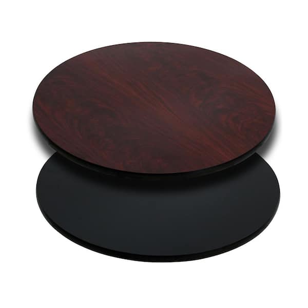 Carnegy Avenue Glenbrook 30 in.  Black or Mahogany Reversible Laminate Round Table Top