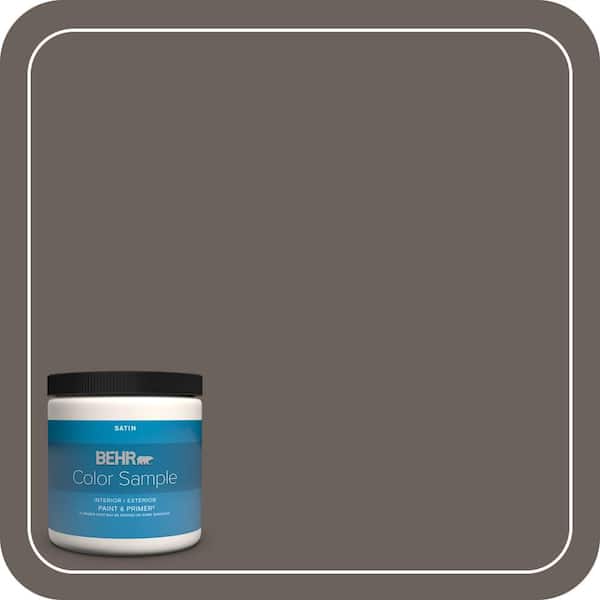 BEHR PREMIUM PLUS 8 oz. #T11-8 Back Stage Satin Enamel Interior/Exterior Paint & Primer Color Sample