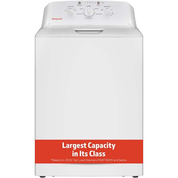 Hotpoint 4.0 cu.ft. Top Load Washer in White with Cold Plus and Water Level Control