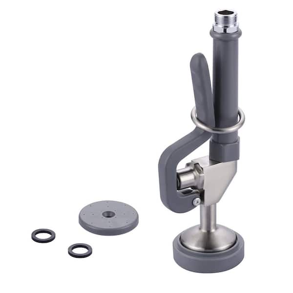 7/8 in.-20UNEF Handle Grip 1.42 GPM Pre Rinse Sprayer in Grey and Nickel