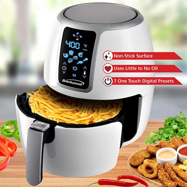 Homitt 700W 4QT Air Fryer, Electric Oil-free Baking Oven Air Fryer, Auto  Off Timer 6 Menus for Home Cooking, US 