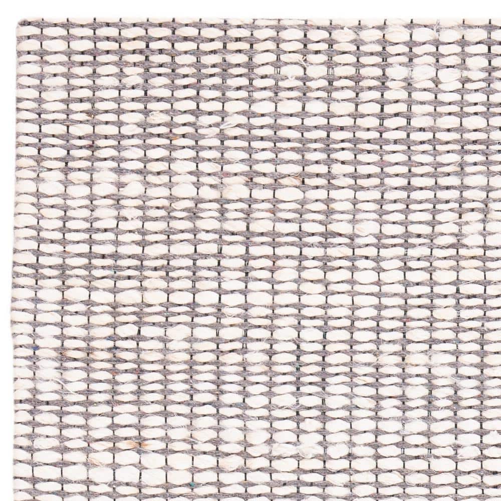Ivory Elegance Hand-Woven Flatweave 3' x 5' Wool-Viscose Blend Rug