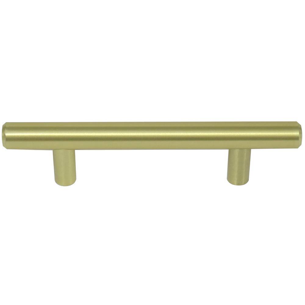 Melrose 4 in. Center-to-Center Satin Brass Bar Pull Cabinet Pull (10-Pack) price history on PriceWatchPro