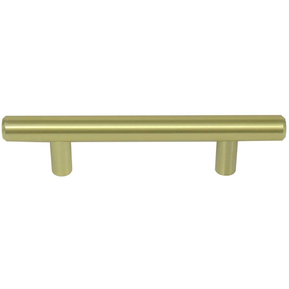 Satin Brass Alloy Steel T-Bar Cabinet Pull Handle