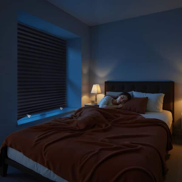 Paper Blinds, Black Smooth 36 in. W x 72 in. L, Blackout Curtain, Pleated Indoor Window Blind, Single Panel, 2025 Update