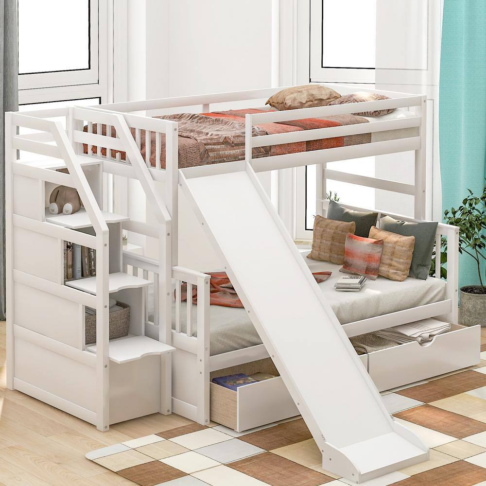 full loft bed with slide