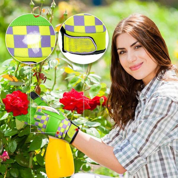 Misopily Microfiber Leather Gardening Gloves Thorn Proof