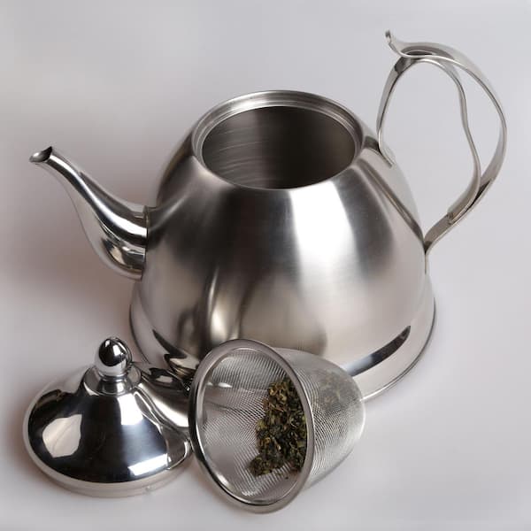 XERYOW Stainless Steel Tea with Removable Teapot Infuser Pot Coffee Kettle Boiling Kettle for Home Kitchen Dishwasher Safe & Heat Resistant (Silver)