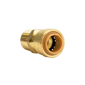 QUICKFITTING 1/2 in. Push-to-Connect Brass Polybutylene Conversion Coupling  Fitting LF811PBYR - The Home Depot